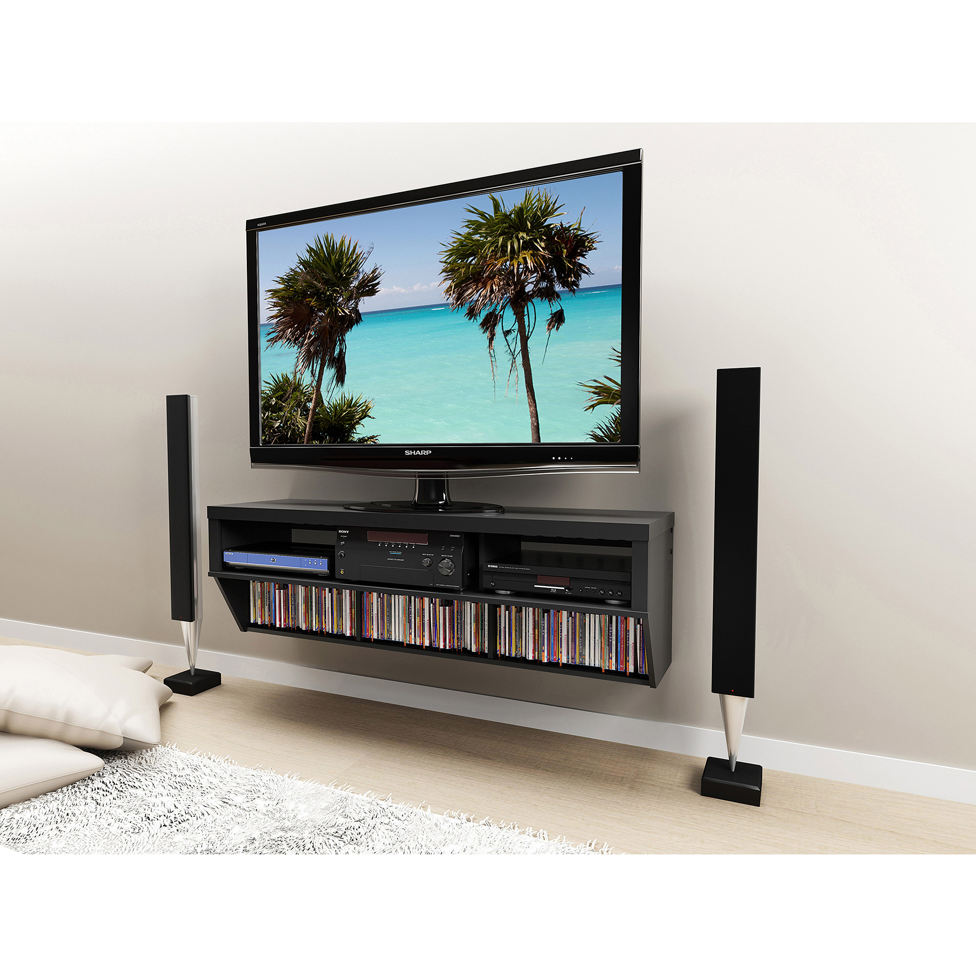 Series 9 Designer Collection 58'' Wall-Mounted AV Console