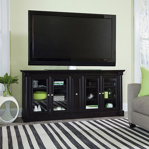 Sauder Palladia Street Waxed Black Credenza for TVs up to 70''