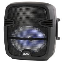 QFX 8-in Portable Party Bluetooth Loudspeaker with Microphone & Remote