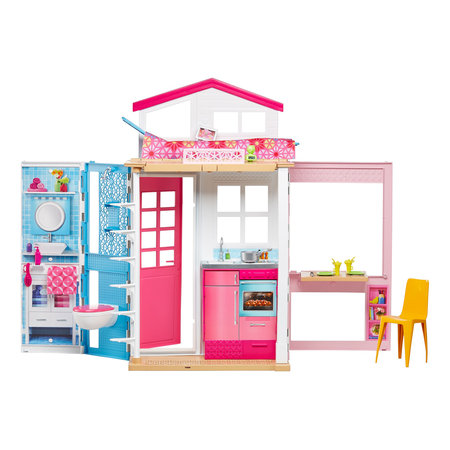 Barbie 2-Story House Close-and-Go Portable