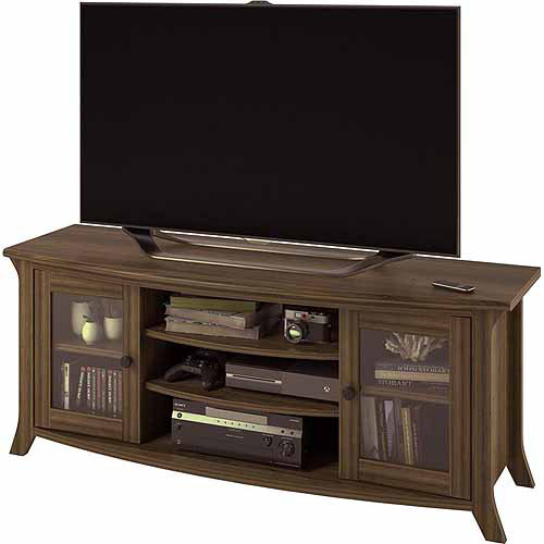 Altra Oakridge Homestead Oak TV Stand with Glass Doors for TVs up to 60''