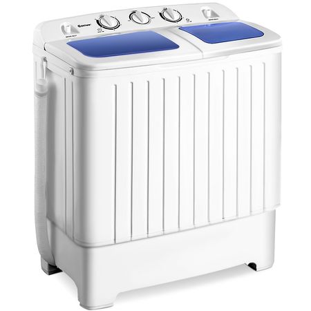 Costway Portable Mini Compact Twin Tub 17.6lb Washing Machine Washer Spin (Best Front Load Stackable Washer And Dryer)