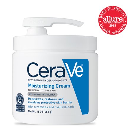 CeraVe Moisturizing Cream with Pump, Body Cream for Dry Skin, 16 (Best For Dry Skin Body)