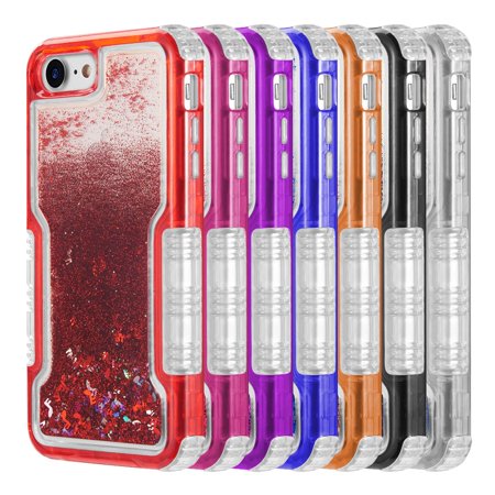 IPHONE 8 / 7 / 6 Military Grade Dual Protective Waterfall Liquid Sparkling