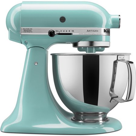 KitchenAid KSM150PSAQ Artisan Series 5-Quart Tilt-Head Stand Mixer, Aqua (Best Accessories For Kitchenaid Stand Mixer)