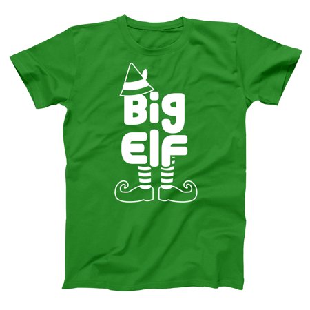 - Big Elf Small Green Basic Men's T-Shirt
