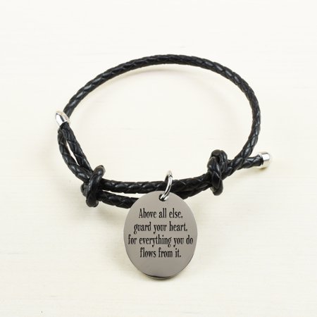 - Pink Box Braided Gold Inspirational Leather Bracelet - She Believed She Could
