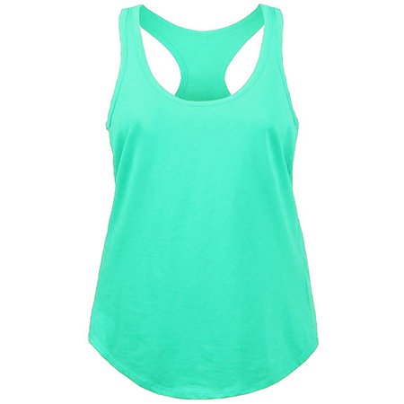 - Womens RACERBACK TANK TOP Soft Casual Sleeveless Tank Top