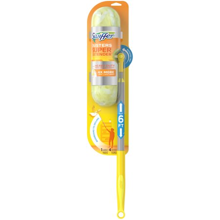 Web Duster - Swiffer Dusters Heavy Duty Super Extendable Handle Starter Kit (1 handle, 4 dusters)