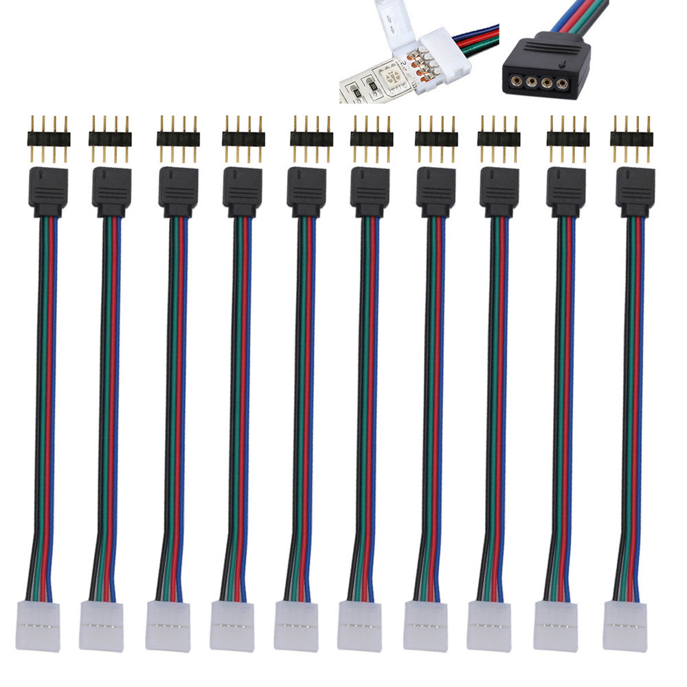 Tools And Home Improvement Uxcell® Led Rgb Strip Female 4 Pin Extension Connector Cable Line Wire 
