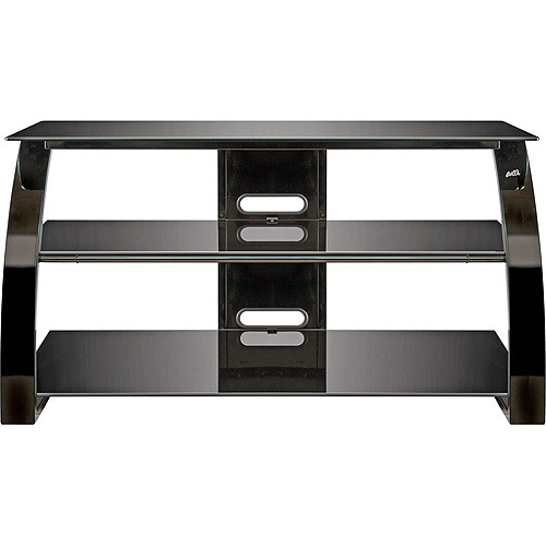 Bello 3-Shelf Curved Flat Panel Stand for TVs up to 46'', Black