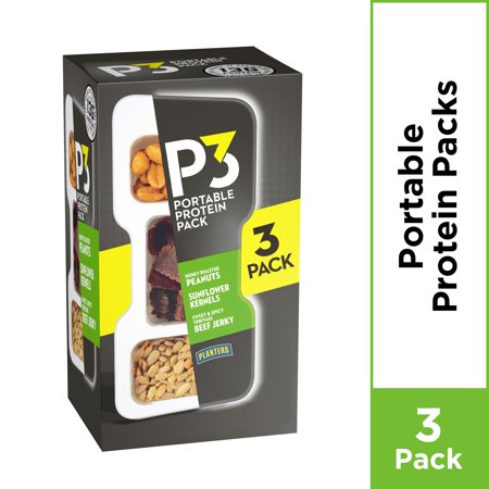 - Planters P3 Honey Roasted Peanuts, Sweet and Spicy Teriyaki Beef Jerky and Sunflower Kernels Snack Mix, 3 ct - Packages, 5.4 oz Box