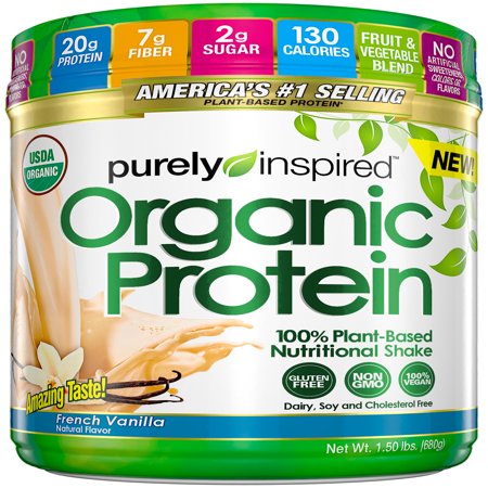 Purely Inspired Organic Vegan Protein Powder, Vanilla, 20g Protein, 1.5 ...