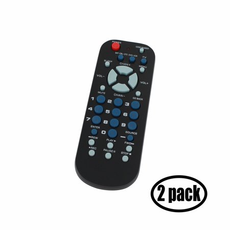 - 2 Pack Replacement for RCA 3-Device Universal Remote Control Palm Sized - Works with Star Choice Satellite Receiver - Remote Code 0869
