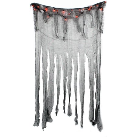Lighted Guaze Door Curtain Halloween Decoration