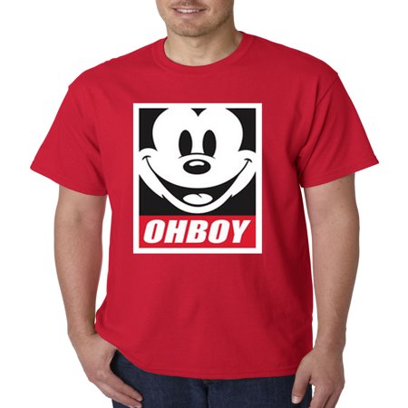New Way 416 - Unisex T-Shirt Oh Boy Mickey Mouse Face Anonymous