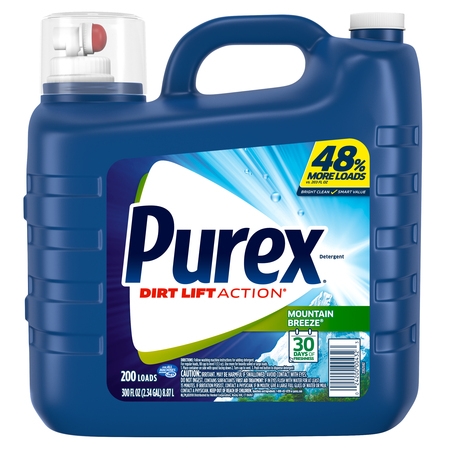 Purex Liquid Laundry Detergent, Mountain Breeze, 300 Fluid Ounces, 200
