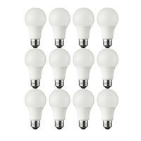 Great Value (12 Pack) LED Light Bulbs, 6W (40W Equivalent), A19, Soft White, Shatter Resistant