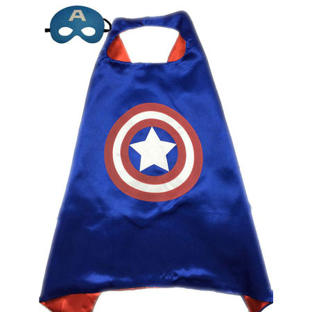 Superhero or Princess CAPE & MASK SET Kids Childrens Halloween Costume