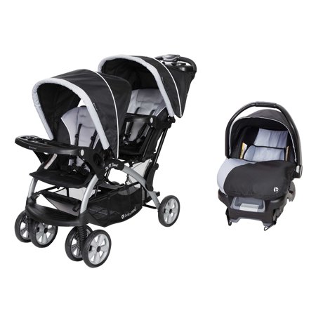 Baby Trend Sit N Stand Tandem Stroller + Infant Car Seat Travel System,