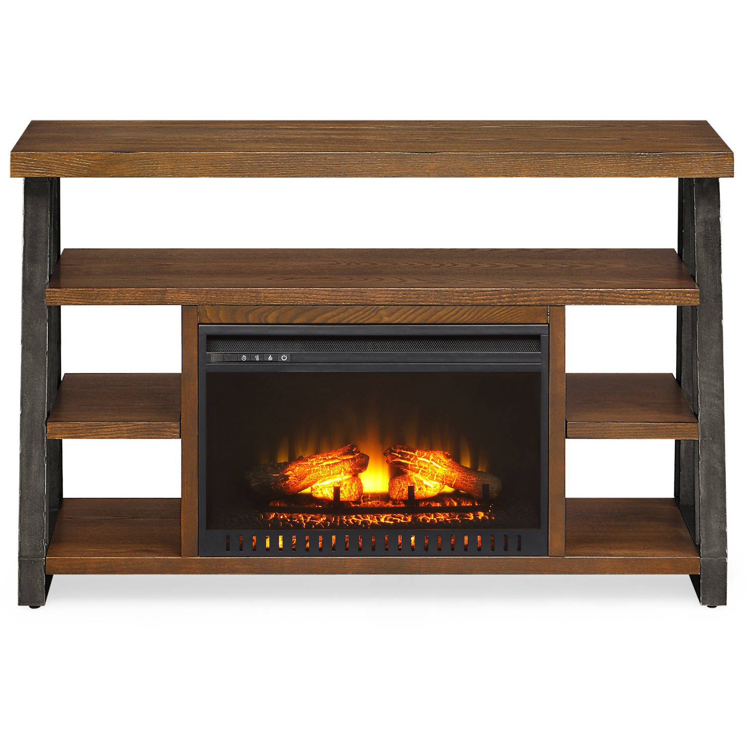 Whalen Industria Media Fireplace, Brown