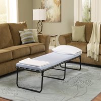 Simmons Beautysleep Folding Foldaway Extra Portable Guest Bed Cot with Memory Foam Mattress, Multiple Sizes