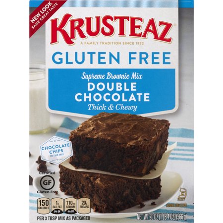 Gluten Free Vegan Brownies - (4 Pack) Krusteaz Gluten Free Double Chocolate Brownie Mix, 20oz Box