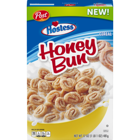 Post Hostess Honey Bun Cereal, Cinnamon Roll,