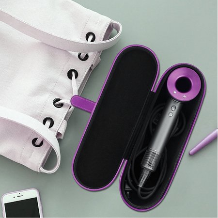 Grtsunsea Portable Hair Dryer Case, Magnetic Flip PU Leather Moisture proof Anti-scratch Dustproof Organizer Travel Gift Case for Dyson Supersonic HD01Hair
