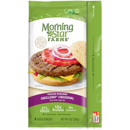 Morning Star Farms Grillers Original Veggie Burgers, 4ct, 9 oz ...