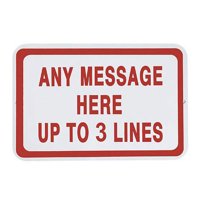 Personalized Any Message Metal Road Sign Horizontal