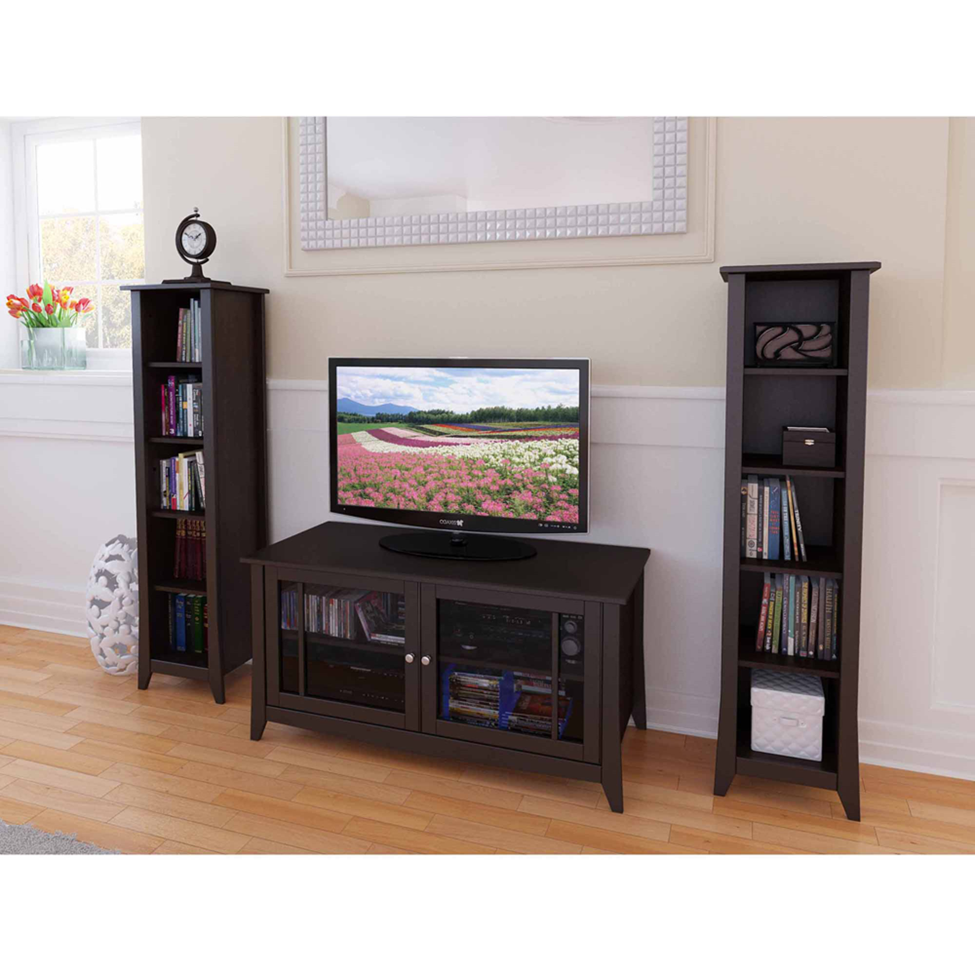 Elegance Espresso TV Stand, for TVs up to 55''