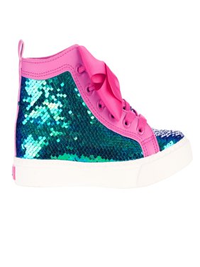 Jojo Siwa Girl's Sequin High Top Sneaker With Bow