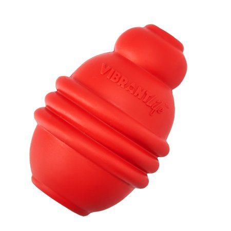Vibrant Life Treat Buddy Rubber Dog Toy, Red, Chew Level (Best Rated Dog Toys)