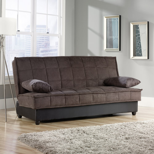 Sauder Bayshore Convertible Sofa, Chocolate