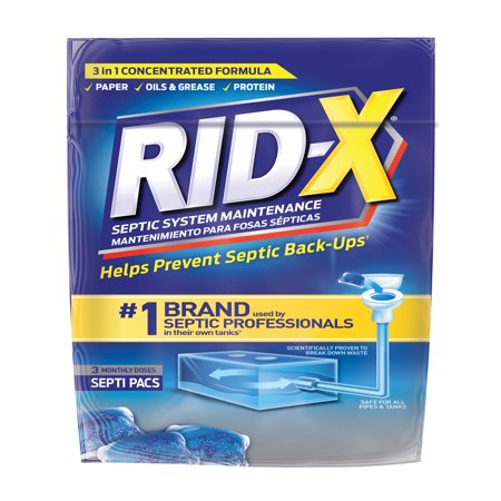 RID-X Septic Treatment, 3 Month Supply Of Septi-Pacs,