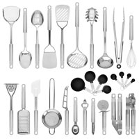 Kitchen Cooking Utensil Sets Product Image Best Choice Products Set Of 29 Stainless Steel Kitchen Cookware Utensils W Spatulas
