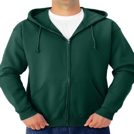 - Men’s Soft Medium-Weight Fleece Full Zip Hooded Jacket