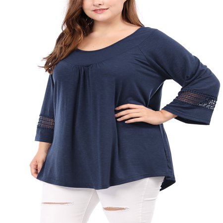 - Women's Plus Size Kimono Raglan Sleeves Ruched Front Blouse Top