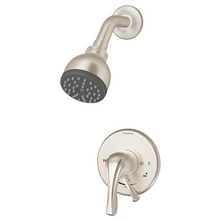 - Origins Single Handle Shower Faucet with Integral Volume Control in Satin Nickel