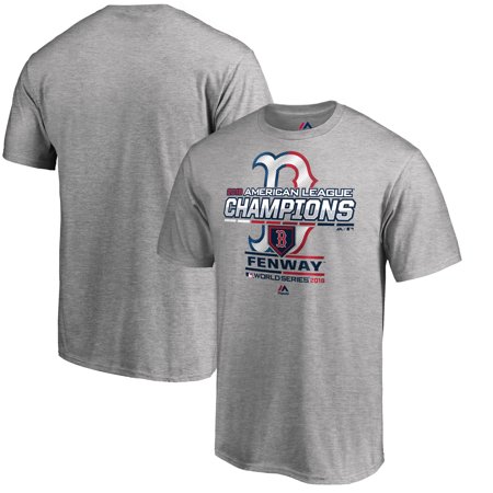 Manchester United Premier League Champions Boston Red Sox Majestic 2018 American League Champions Locker Room T-Shirt - Heather Gray ()