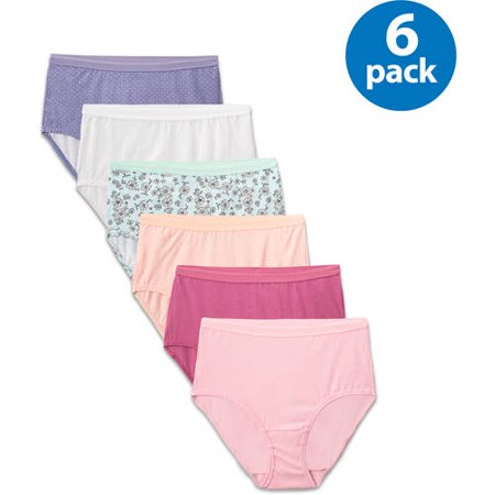 Women's Cotton Brief Panties, 6 Pack