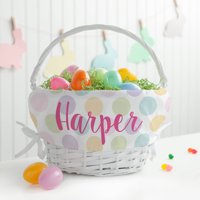 Personalized Polka Dots Girls' Easter Basket