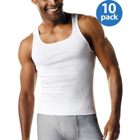 Men's ComfortSoft Tank Undershirt, 10-Pack (Best Undershirts For Tall Men)