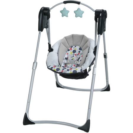 Graco Slim Spaces Compact Baby Swing, Etcher (Best Rated Baby Swings)