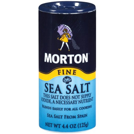 (4 Pack) Morton Fine Mediterranean Sea Salt, 4.4