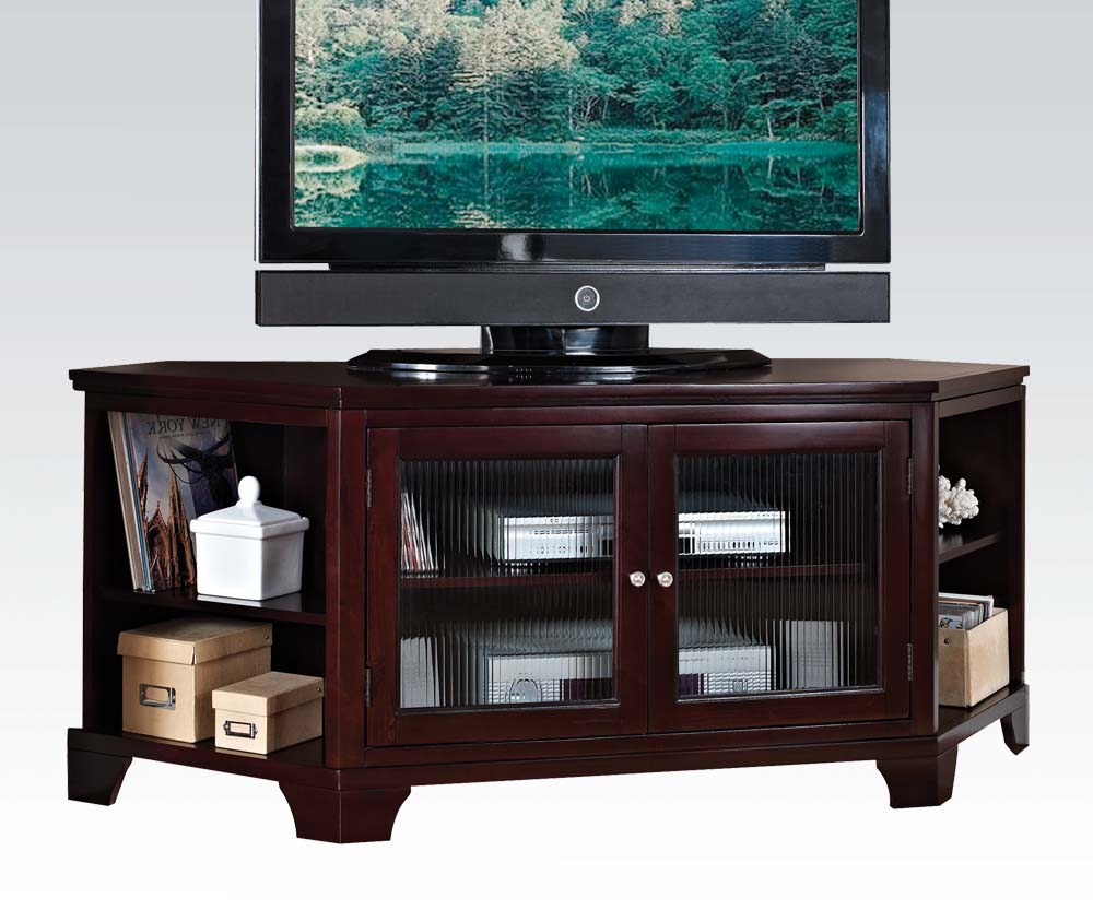 ACME Namir Espresso Corner TV Stand for Flat Screen TVs up to 60''