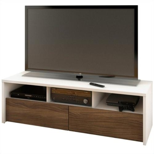 Nexera Liber-T Modular Design Your Own Storage and Entertainment System - 60 in. TV Stand - White and Espresso