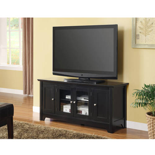 52'' Black Wood TV Stand for TVs up to 55'', Muliple Colors