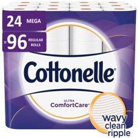 Cottonelle Ultra ComfortCare Toilet Paper, 24 Mega Rolls (=96 Regular Rolls)